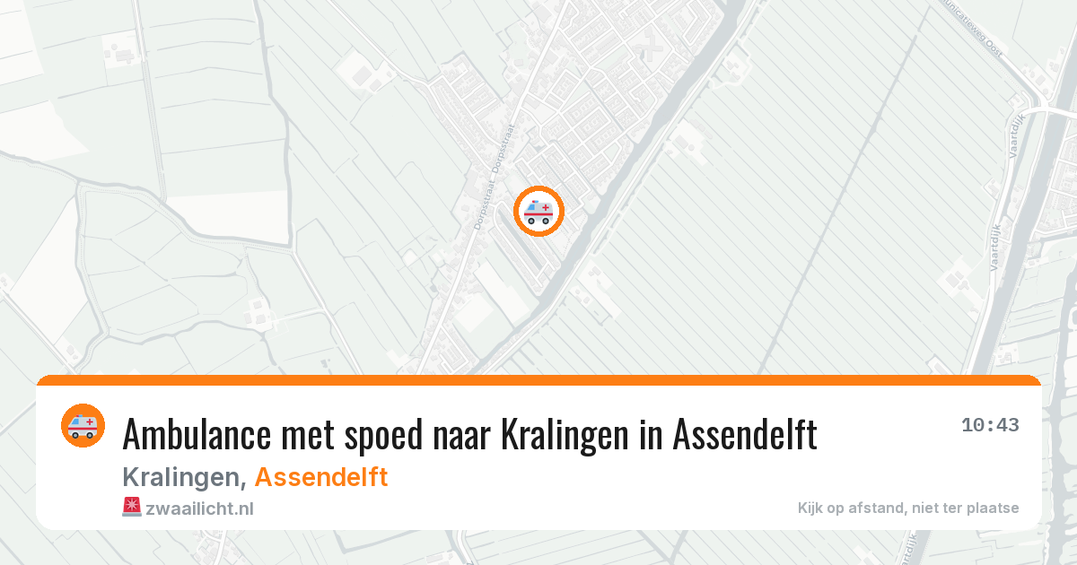 Ambulance met spoed naar Kralingen in Assendelft — 28 feb 2026
