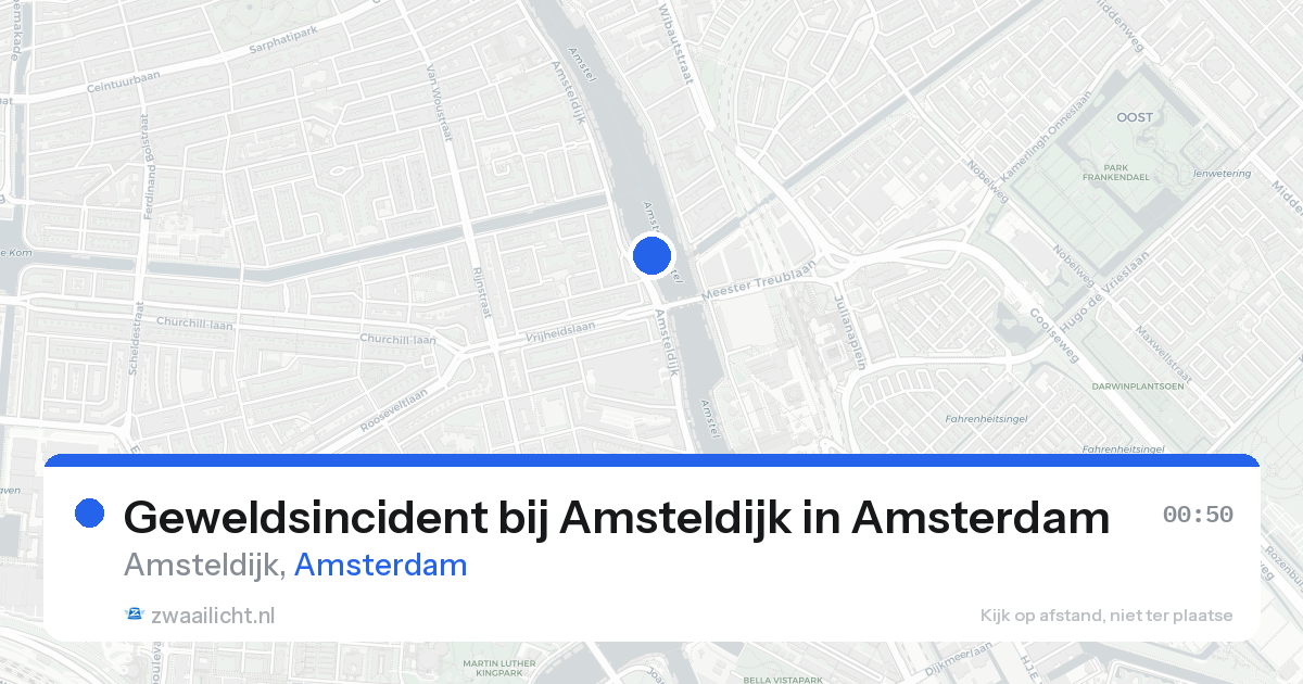 Geweldsincident bij Amsteldijk in Amsterdam — 17 aug 2026