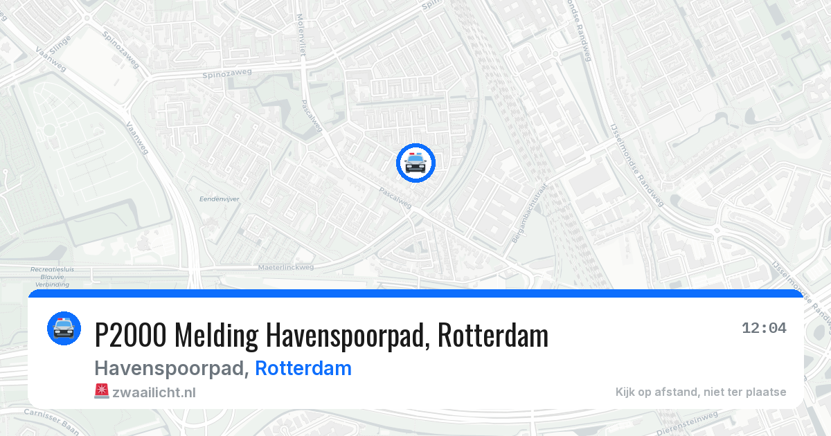 P2000 Melding Havenspoorpad, Rotterdam — 22 mei 2026