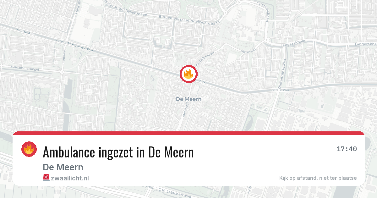 Ambulance ingezet in De Meern — 27 jun 2026