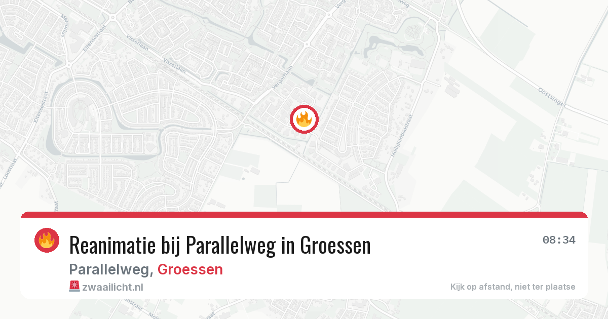 Reanimatie bij Parallelweg in Groessen — 18 feb 2026
