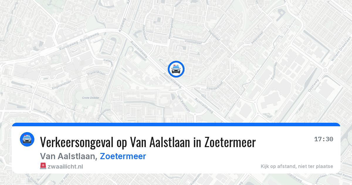 Verkeersongeval op Van Aalstlaan in Zoetermeer — 31 mrt 2026