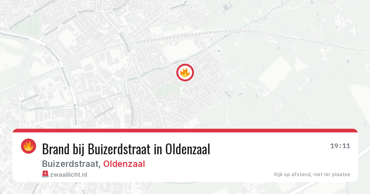 Brand bij Buizerdstraat in Oldenzaal — 18 jun 2026