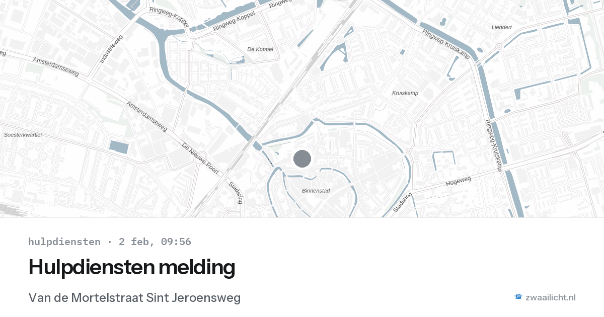 Hulpdiensten melding — 2 feb 2026