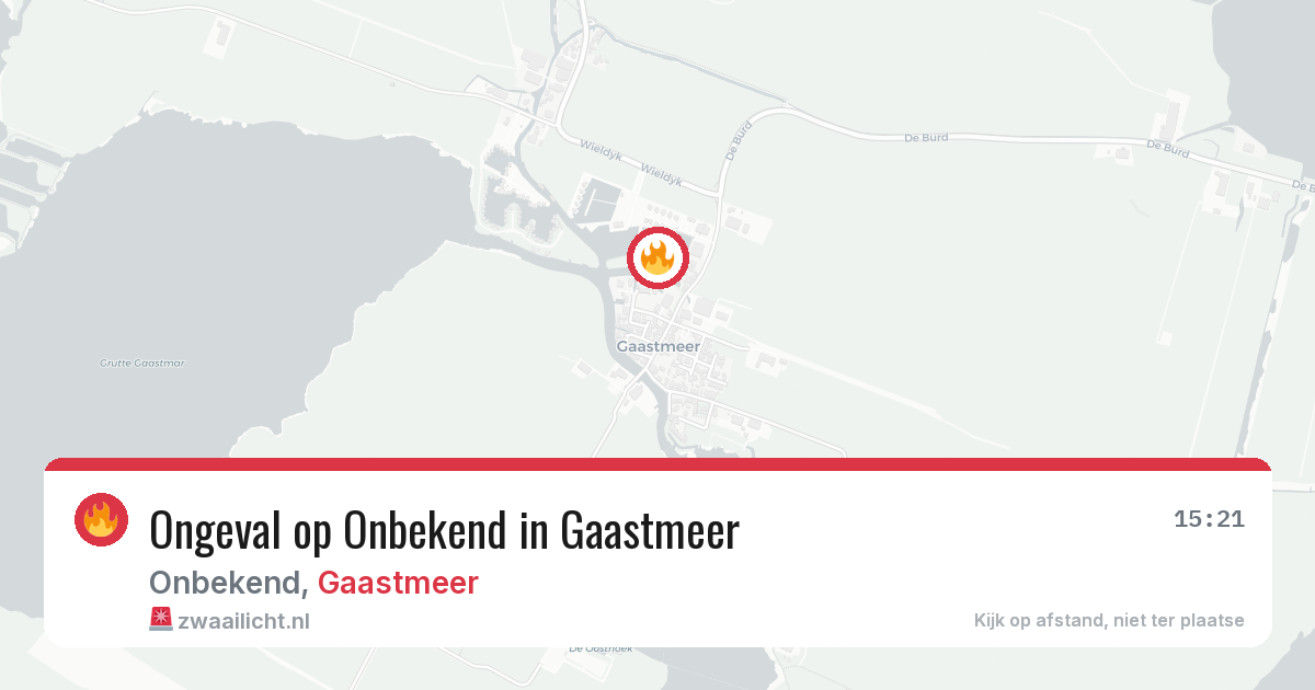 Ongeval op Onbekend in Gaastmeer — 22 jul 2026