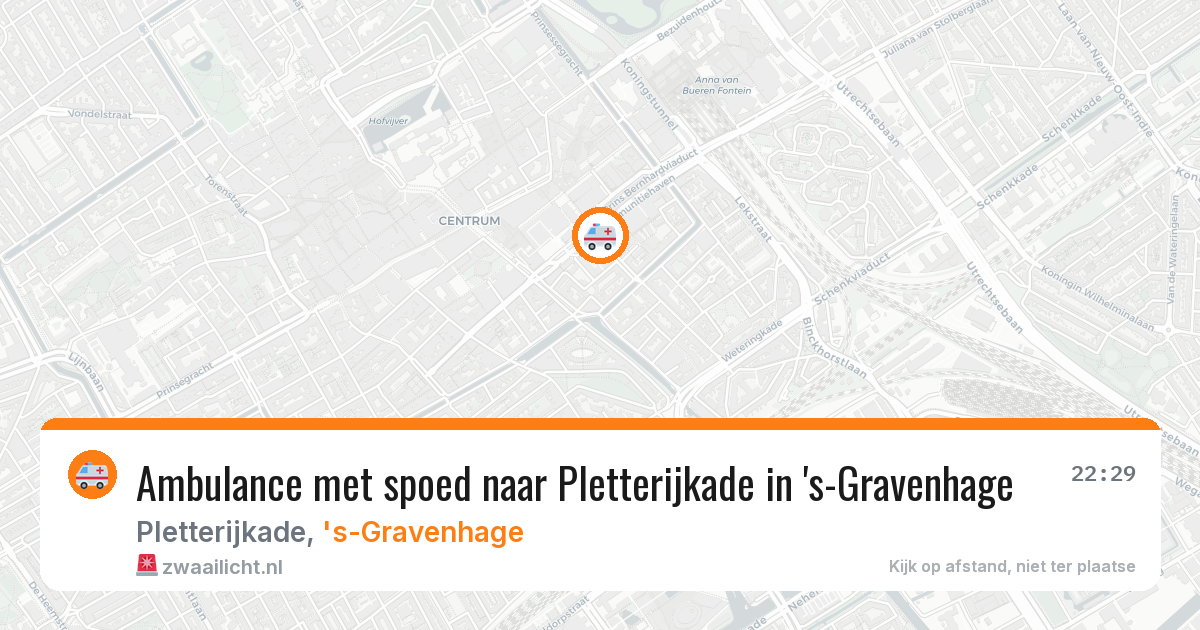 Ambulance met spoed naar Pletterijkade in 's-Gravenhage — 20 mei 2026