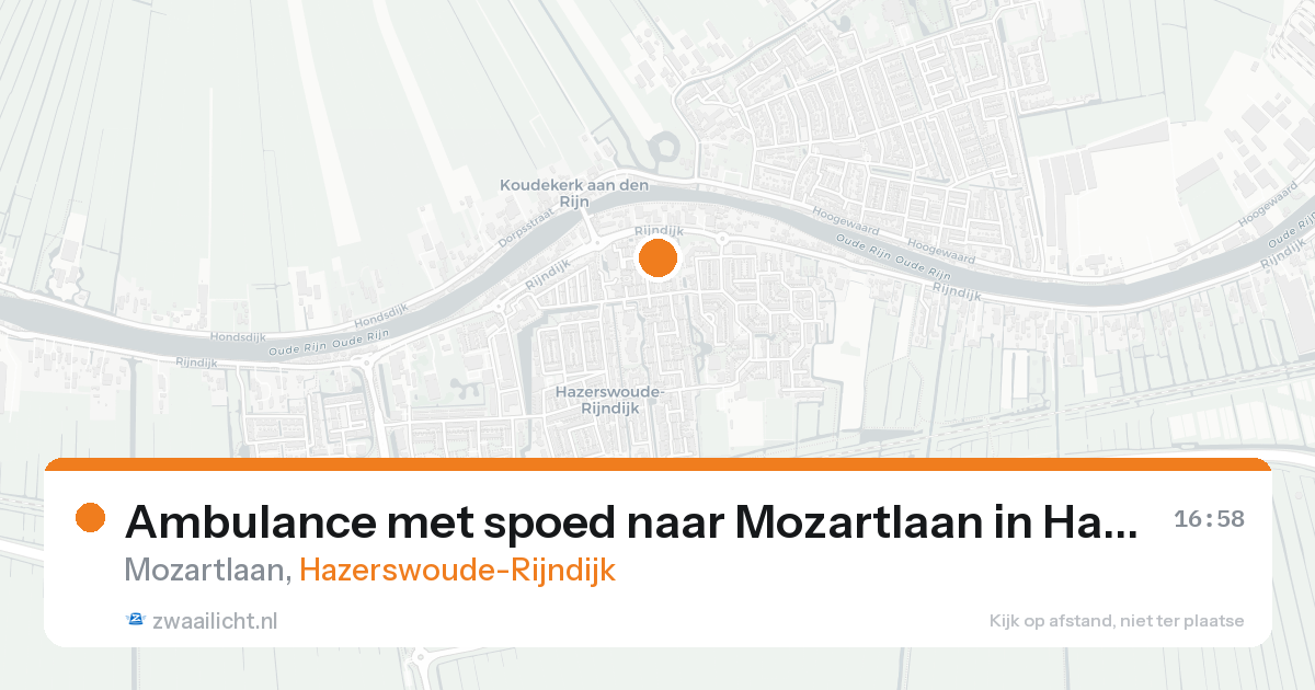 Ambulance met spoed naar Mozartlaan in Hazerswoude-Rijndijk — 19 aug 2026