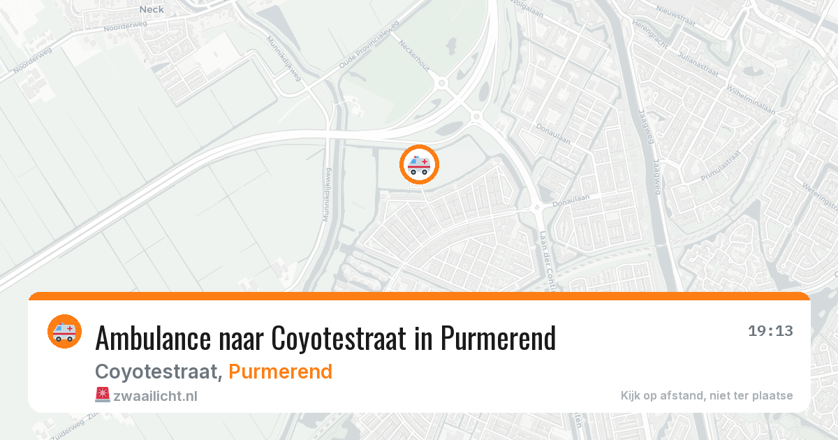 Ambulance naar Coyotestraat in Purmerend — 1 feb 2026