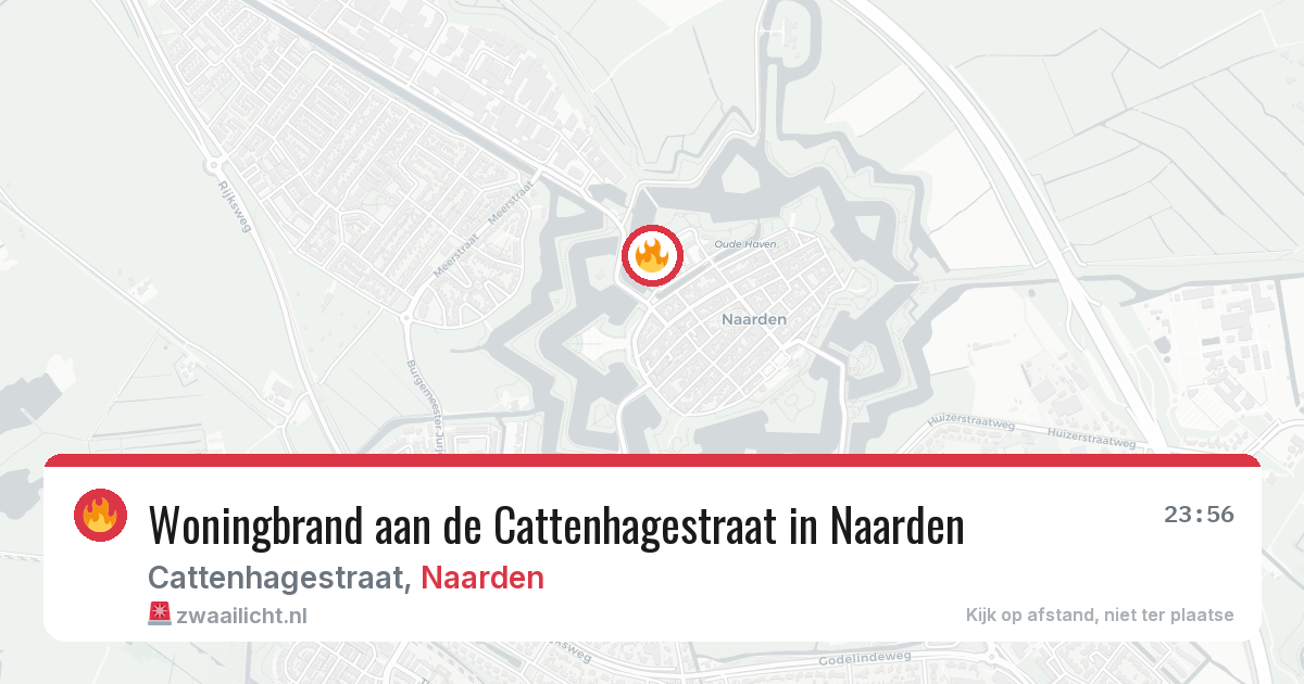Woningbrand aan de Cattenhagestraat in Naarden — 27 jun 2026