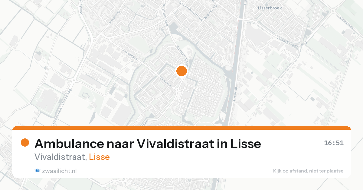 Ambulance naar Vivaldistraat in Lisse — 23 aug 2026