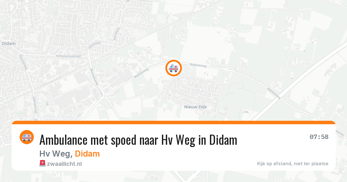Ambulance met spoed naar Hv Weg in Didam — 19 mei 2026