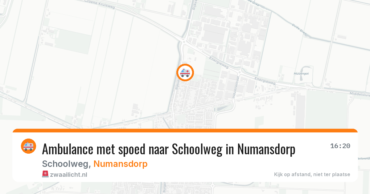 Ambulance met spoed naar Schoolweg in Numansdorp — 27 jun 2026