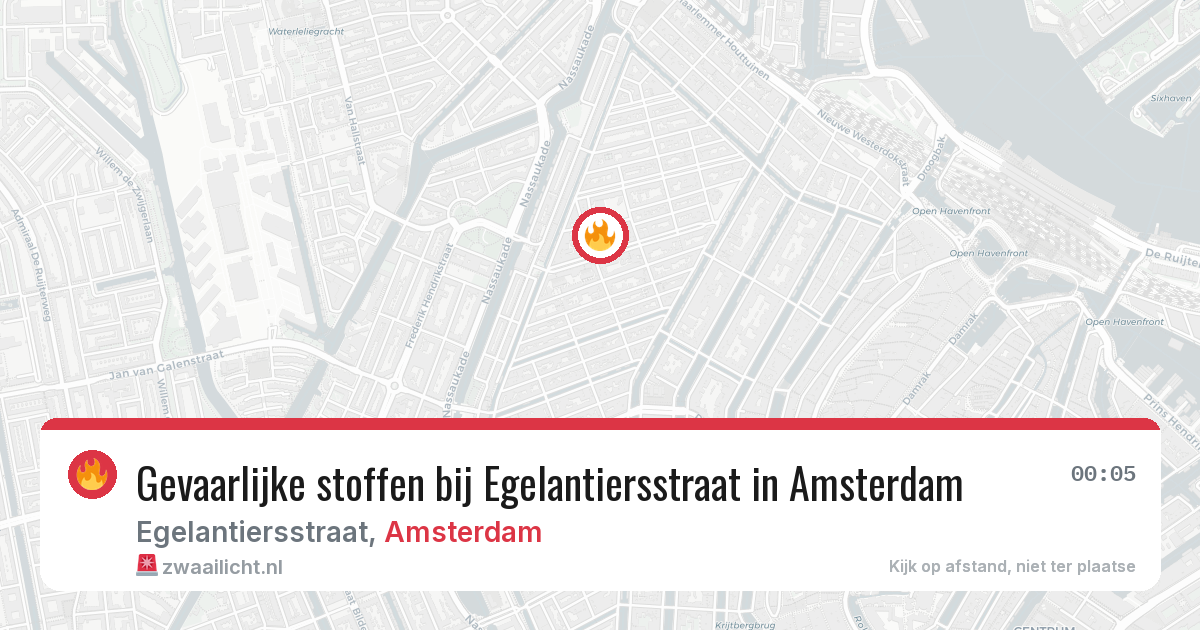 Gevaarlijke stoffen bij Egelantiersstraat in Amsterdam — 13 apr 2026