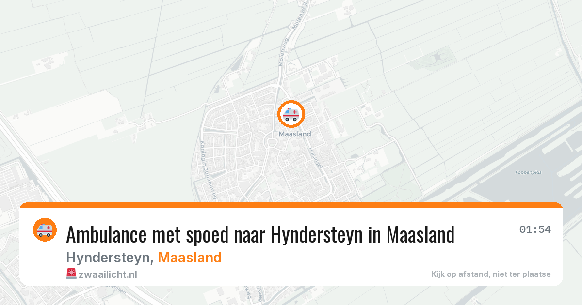 Ambulance met spoed naar Hyndersteyn in Maasland — 12 feb 2026
