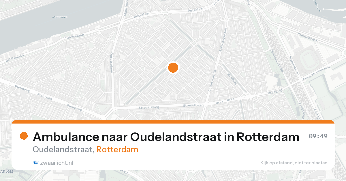 Ambulance naar Oudelandstraat in Rotterdam — 25 aug 2026