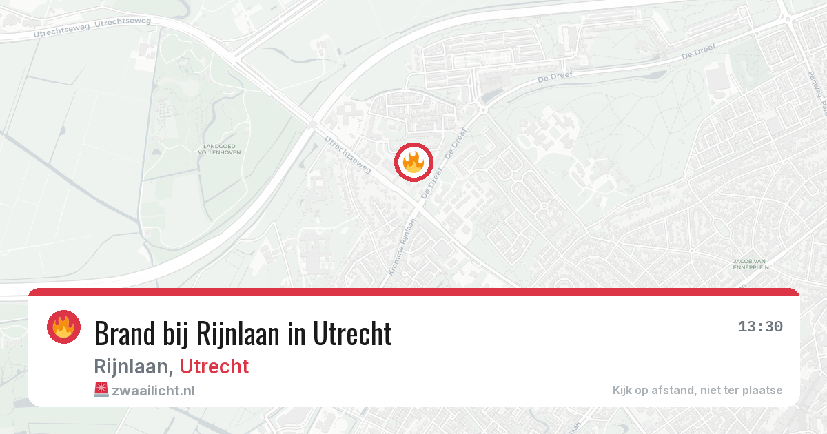 Brand bij Rijnlaan in Utrecht — 7 mrt 2026