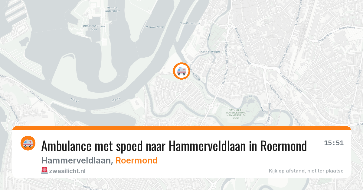Ambulance met spoed naar Hammerveldlaan in Roermond — 19 jun 2026