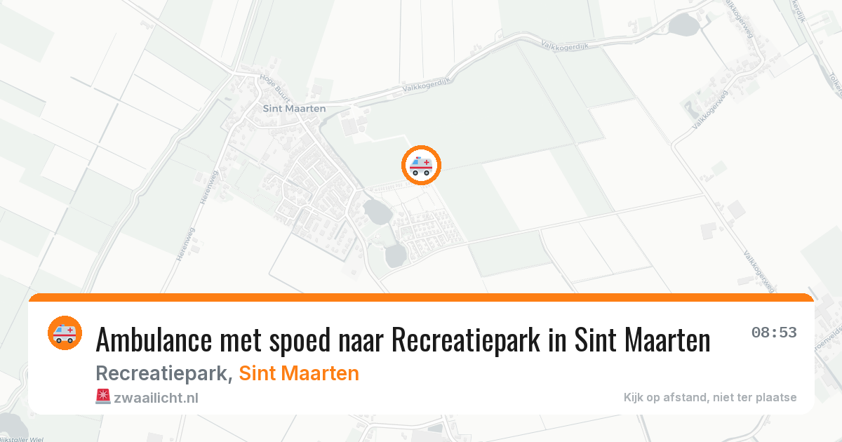 Ambulance met spoed naar Recreatiepark in Sint Maarten — 15 jun 2026