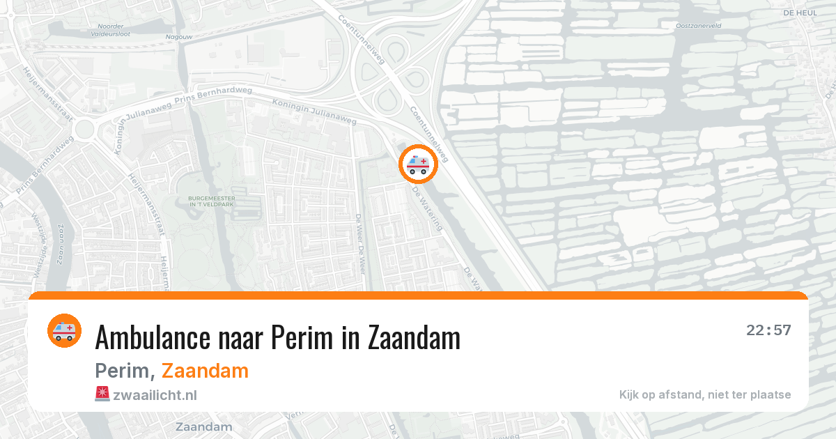 Ambulance naar Perim in Zaandam — 13 aug 2026