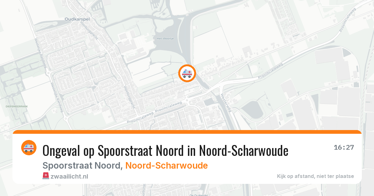 Ongeval op Spoorstraat Noord in Noord-Scharwoude — 6 jul 2026