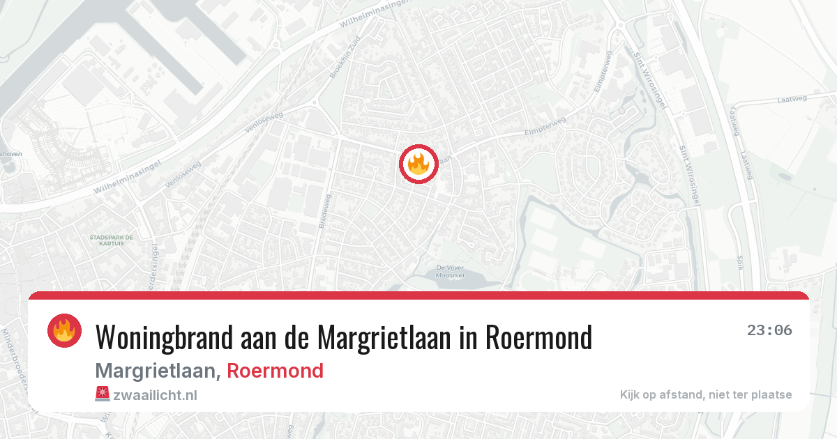 Woningbrand aan de Margrietlaan in Roermond — 5 mrt 2026