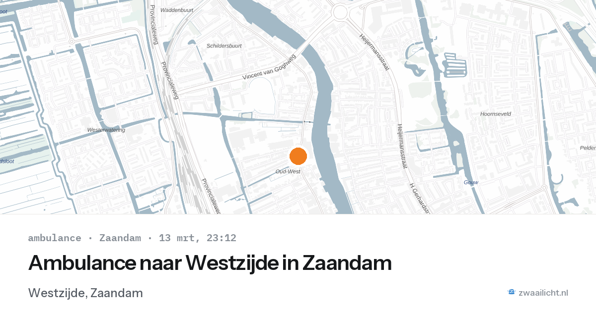 Ambulance naar Westzijde in Zaandam — 13 mrt 2026