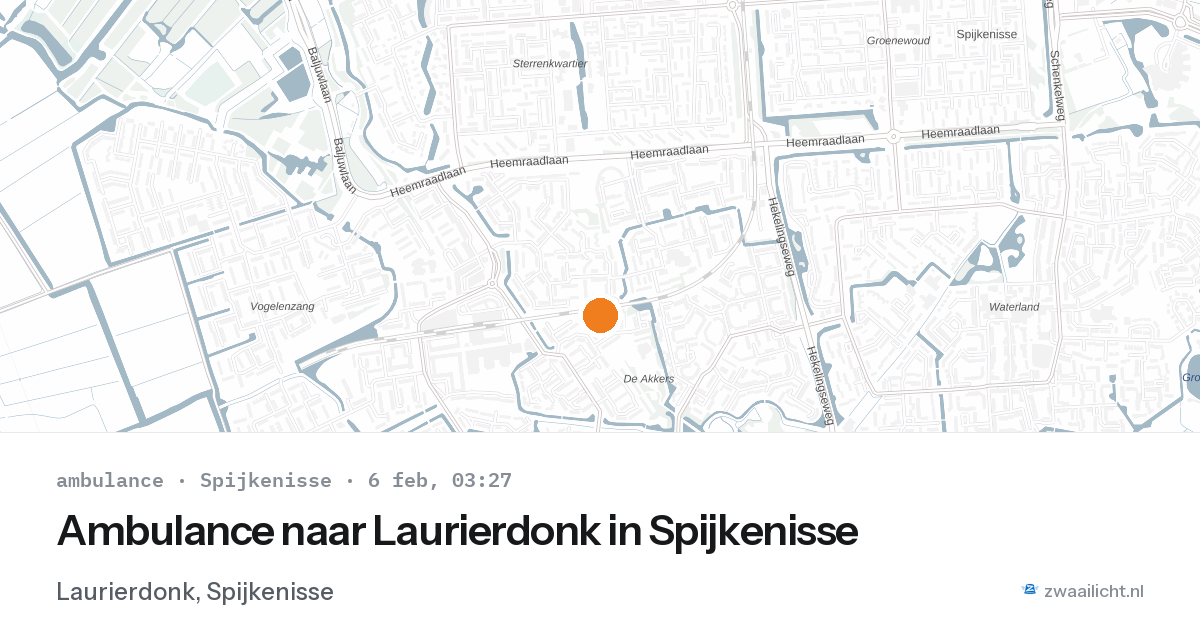 Ambulance naar Laurierdonk in Spijkenisse — 6 feb 2026