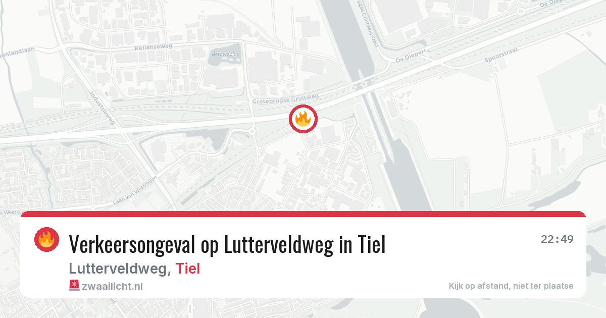 Verkeersongeval op Lutterveldweg in Tiel — 30 mrt 2026