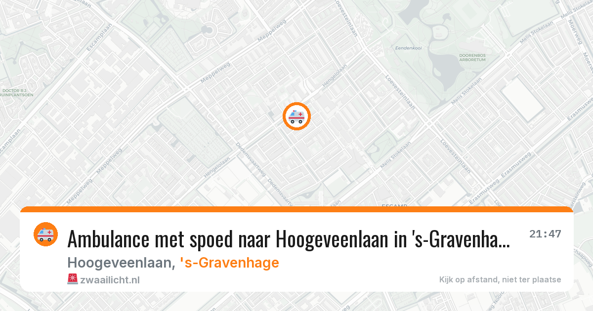 Ambulance met spoed naar Hoogeveenlaan in 's-Gravenhage — 31 jul 2026