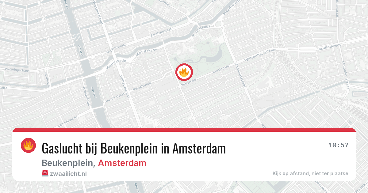 Gaslucht bij Beukenplein in Amsterdam — 2 apr 2026