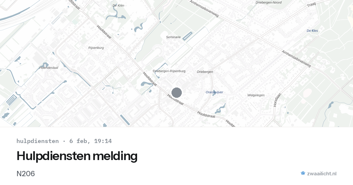 Hulpdiensten melding — 6 feb 2026