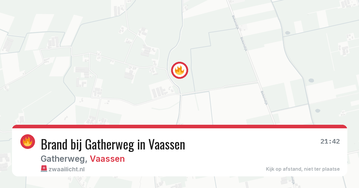 Brand bij Gatherweg in Vaassen — 2 aug 2026