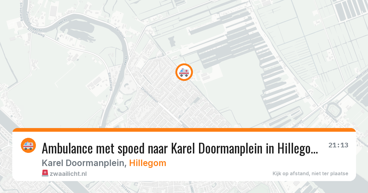 Ambulance met spoed naar Karel Doormanplein in Hillegom — 27 jan 2026