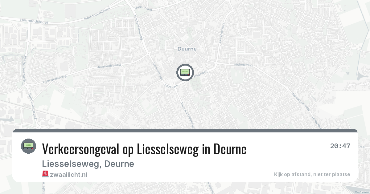 Verkeersongeval op Liesselseweg in Deurne — 12 feb 2026