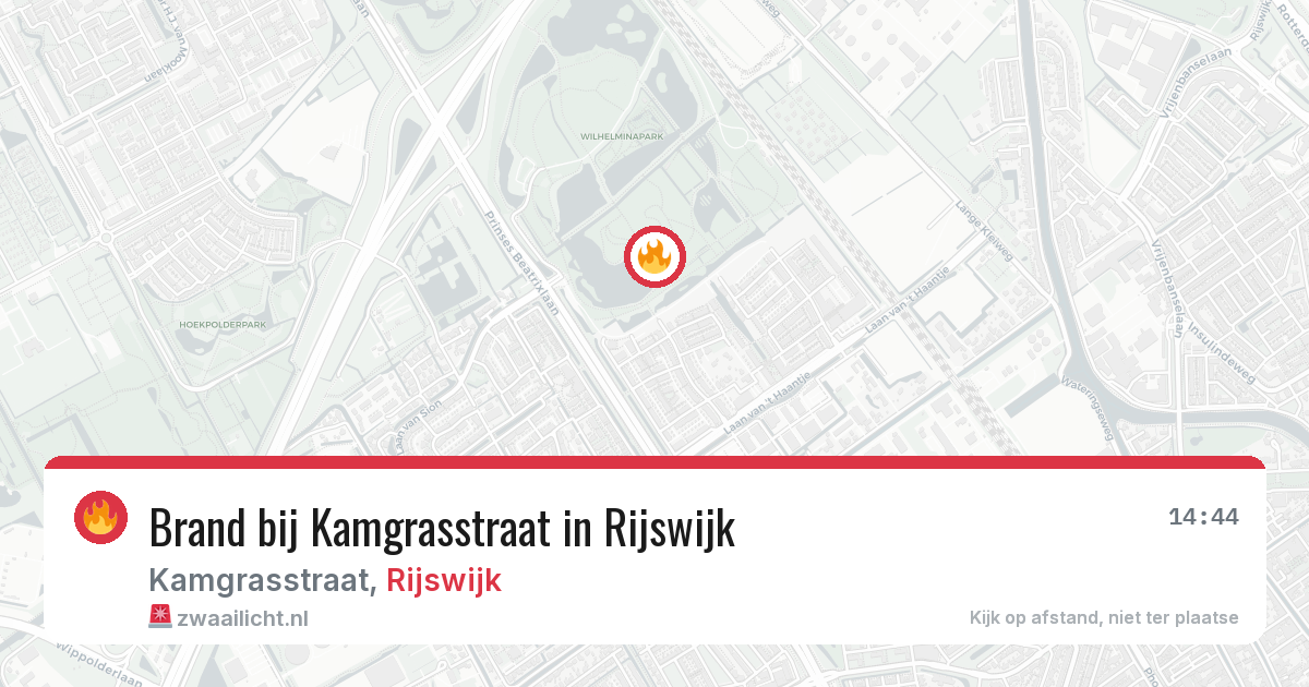 Brand bij Kamgrasstraat in Rijswijk — 5 aug 2026