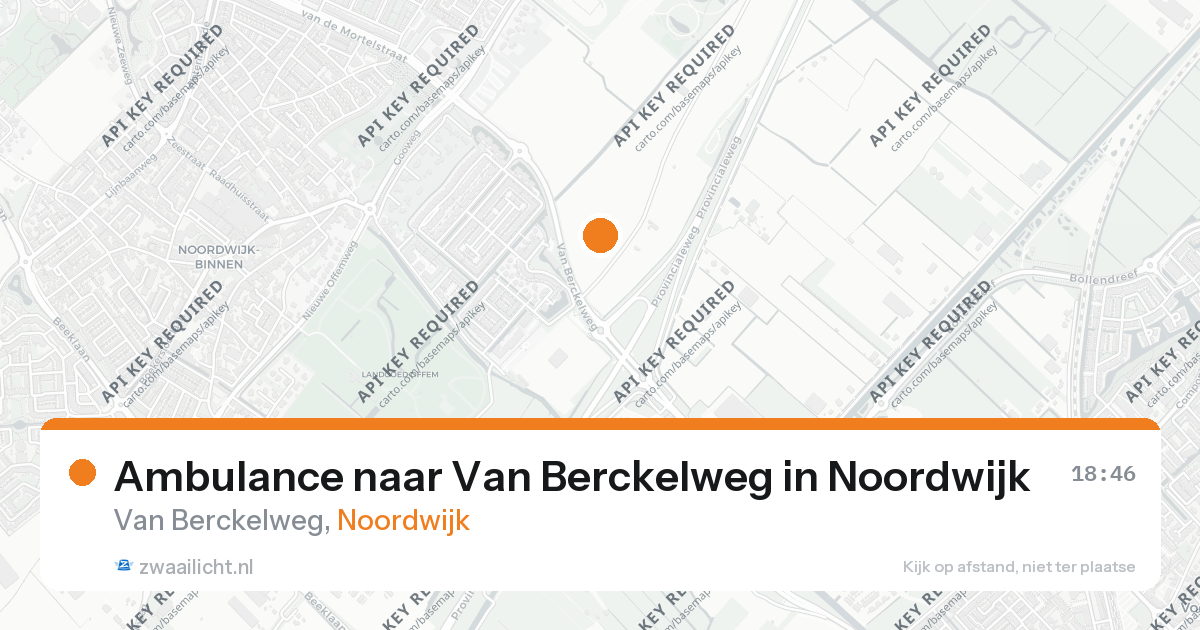 Ambulance naar Van Berckelweg in Noordwijk — 26 aug 2026