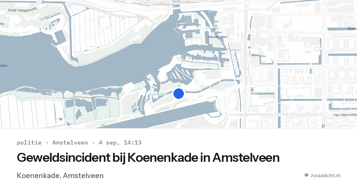 Geweldsincident bij Koenenkade in Amstelveen — 4 sep 2026