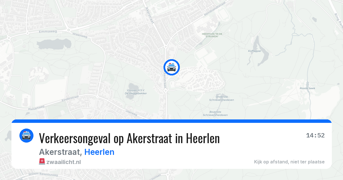 Verkeersongeval op Akerstraat in Heerlen — 28 jan 2026