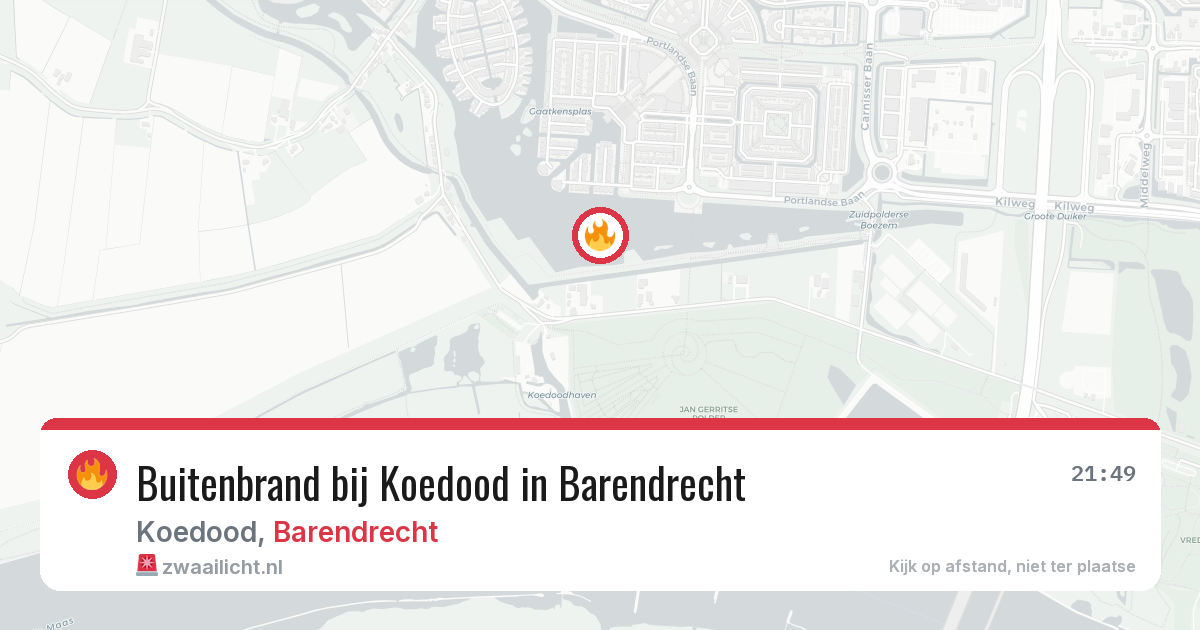 Buitenbrand bij Koedood in Barendrecht — 10 aug 2026