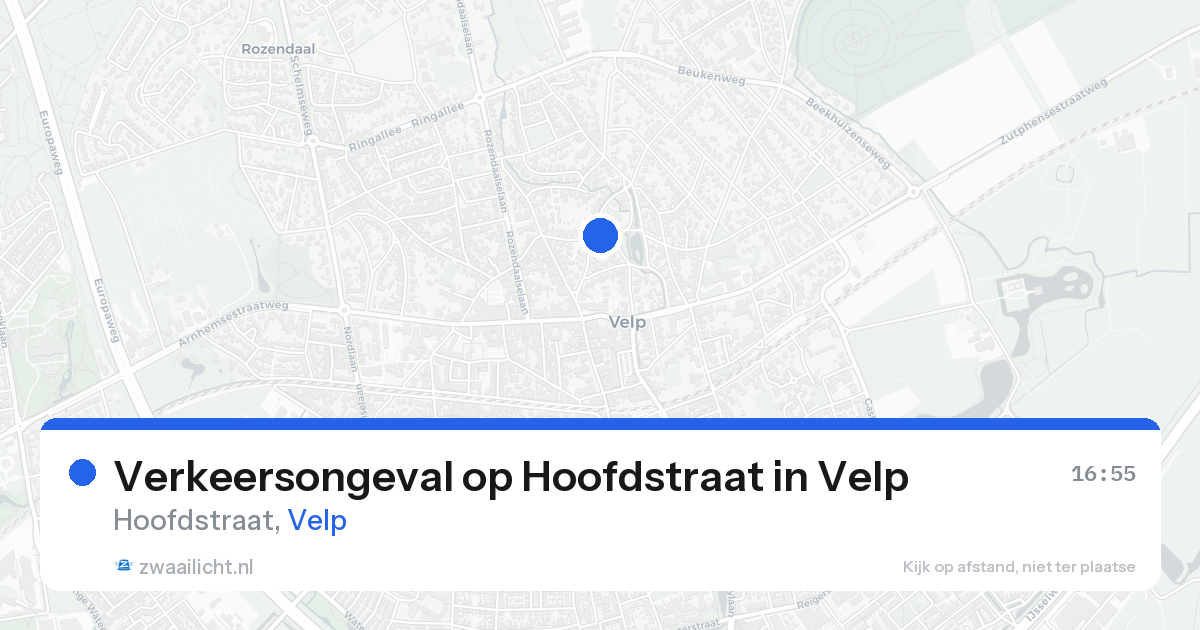 Verkeersongeval op Hoofdstraat in Velp — 21 aug 2026