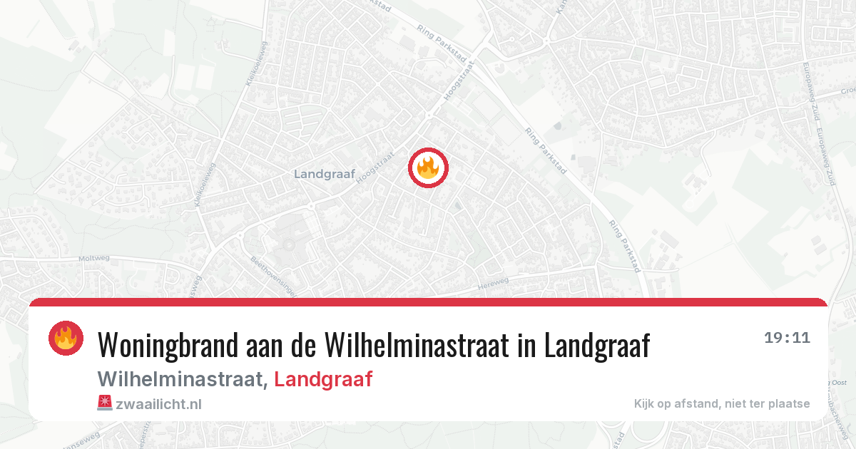 Woningbrand aan de Wilhelminastraat in Landgraaf — 28 apr 2026