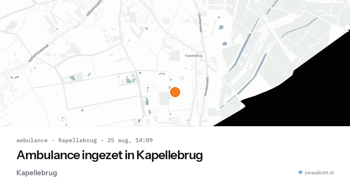 Ambulance ingezet in Kapellebrug — 25 aug 2026