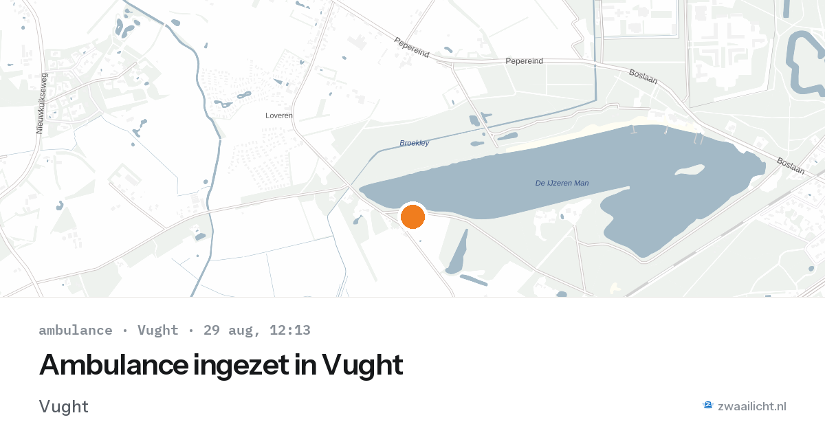 Ambulance ingezet in Vught — 29 aug 2026