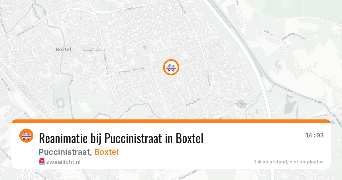 Reanimatie bij Puccinistraat in Boxtel — 27 apr 2026