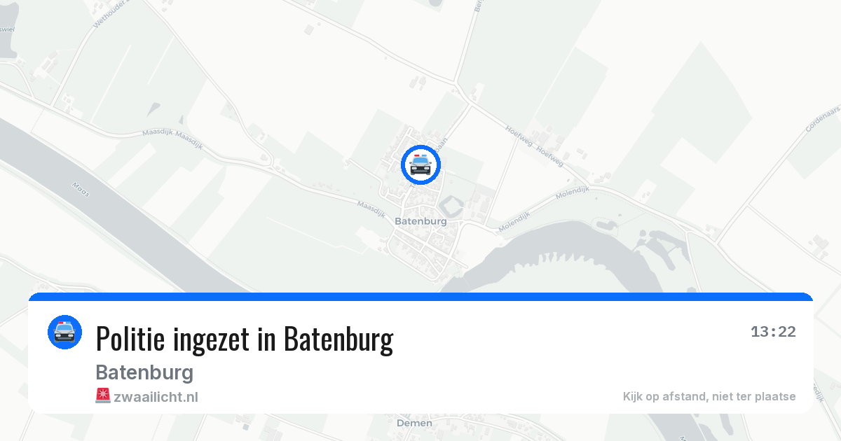 Politie ingezet in Batenburg — 22 jan 2026 | 🚨 Zwaailicht.nl