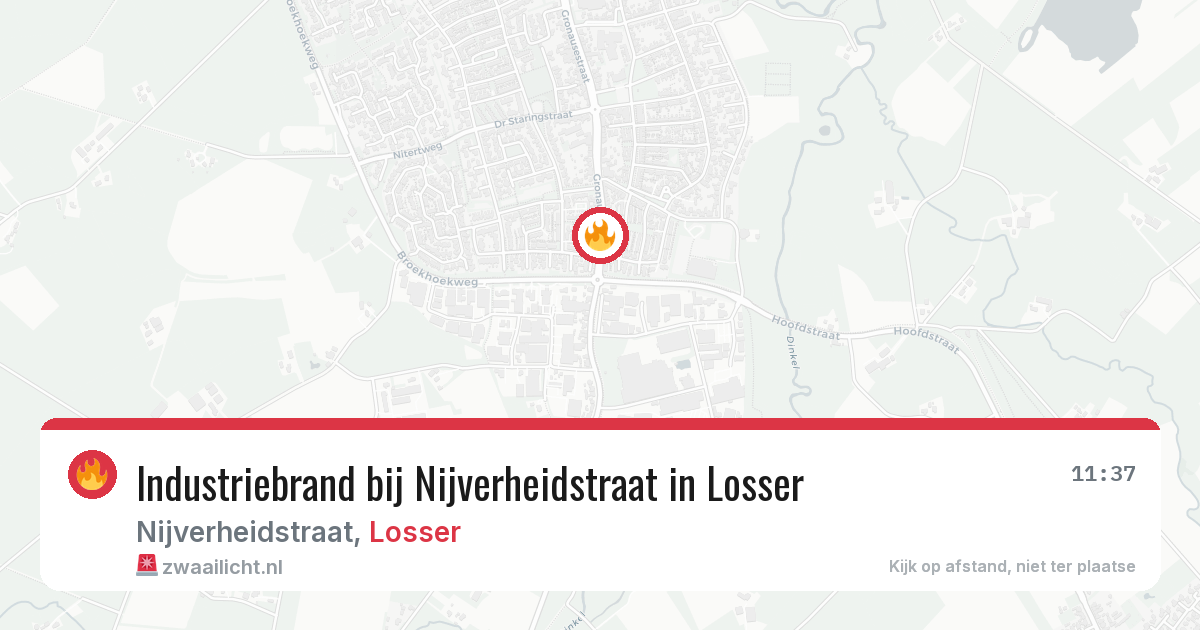 Industriebrand bij Nijverheidstraat in Losser — 2 mei 2026