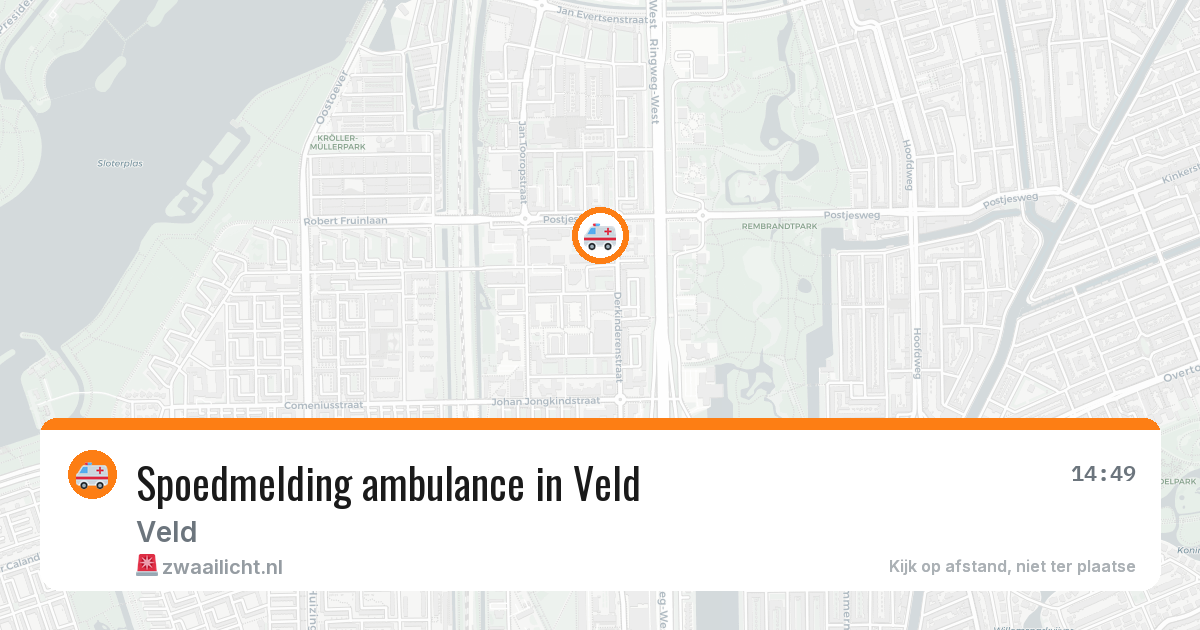 Spoedmelding ambulance in Veld — 18 jun 2026
