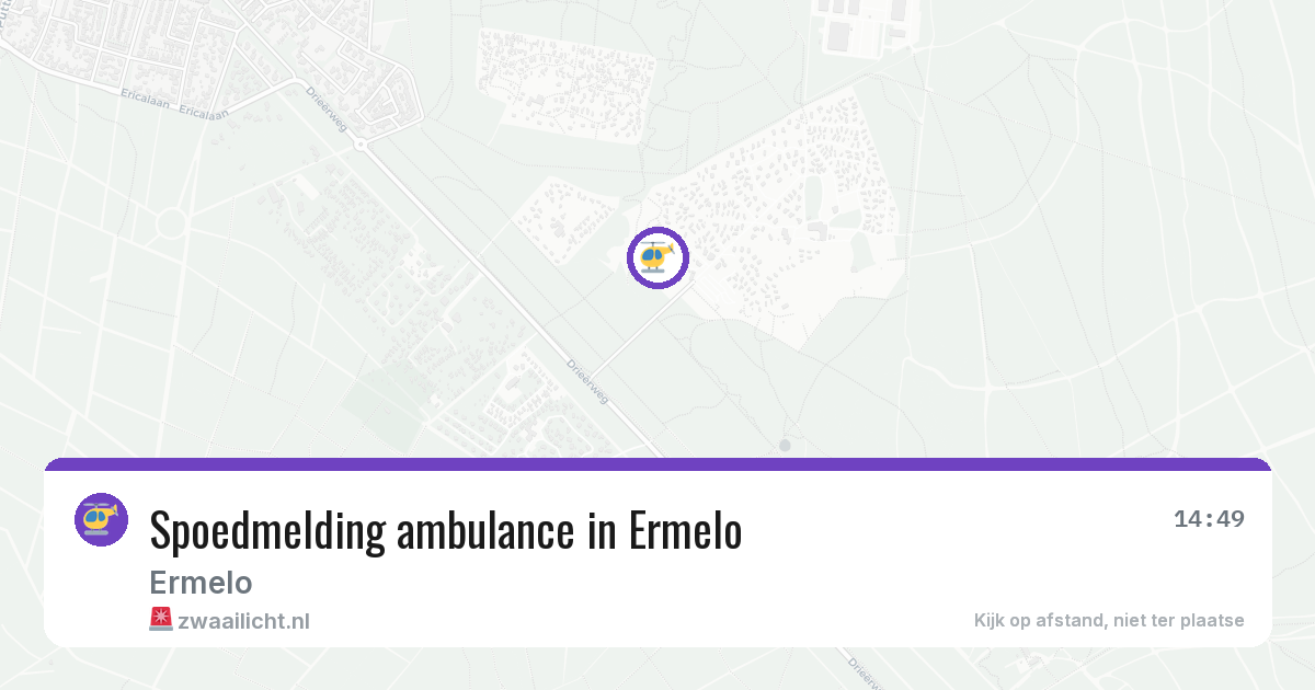 Spoedmelding ambulance in Ermelo — 13 jun 2026