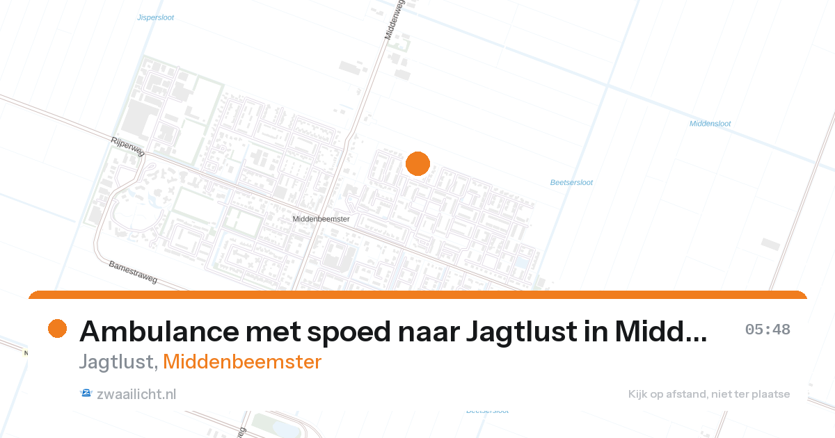 Ambulance met spoed naar Jagtlust in Middenbeemster — 14 jun 2026