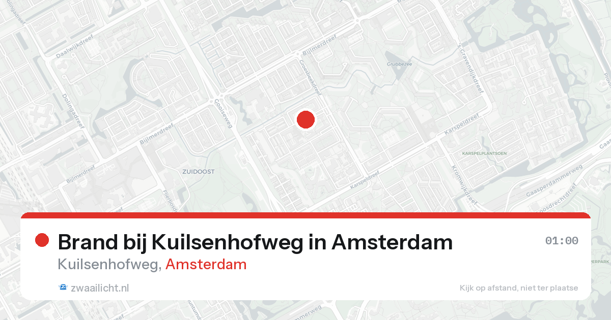 Brand bij Kuilsenhofweg in Amsterdam — 25 mei 2026